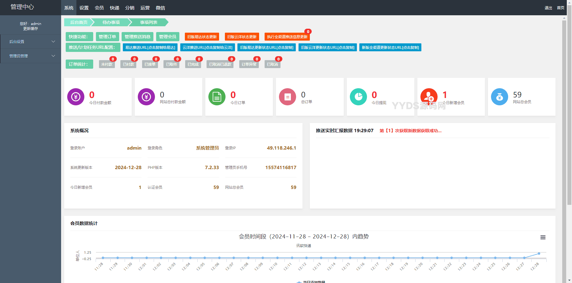 快递寄件小程序平台系统修复版源码