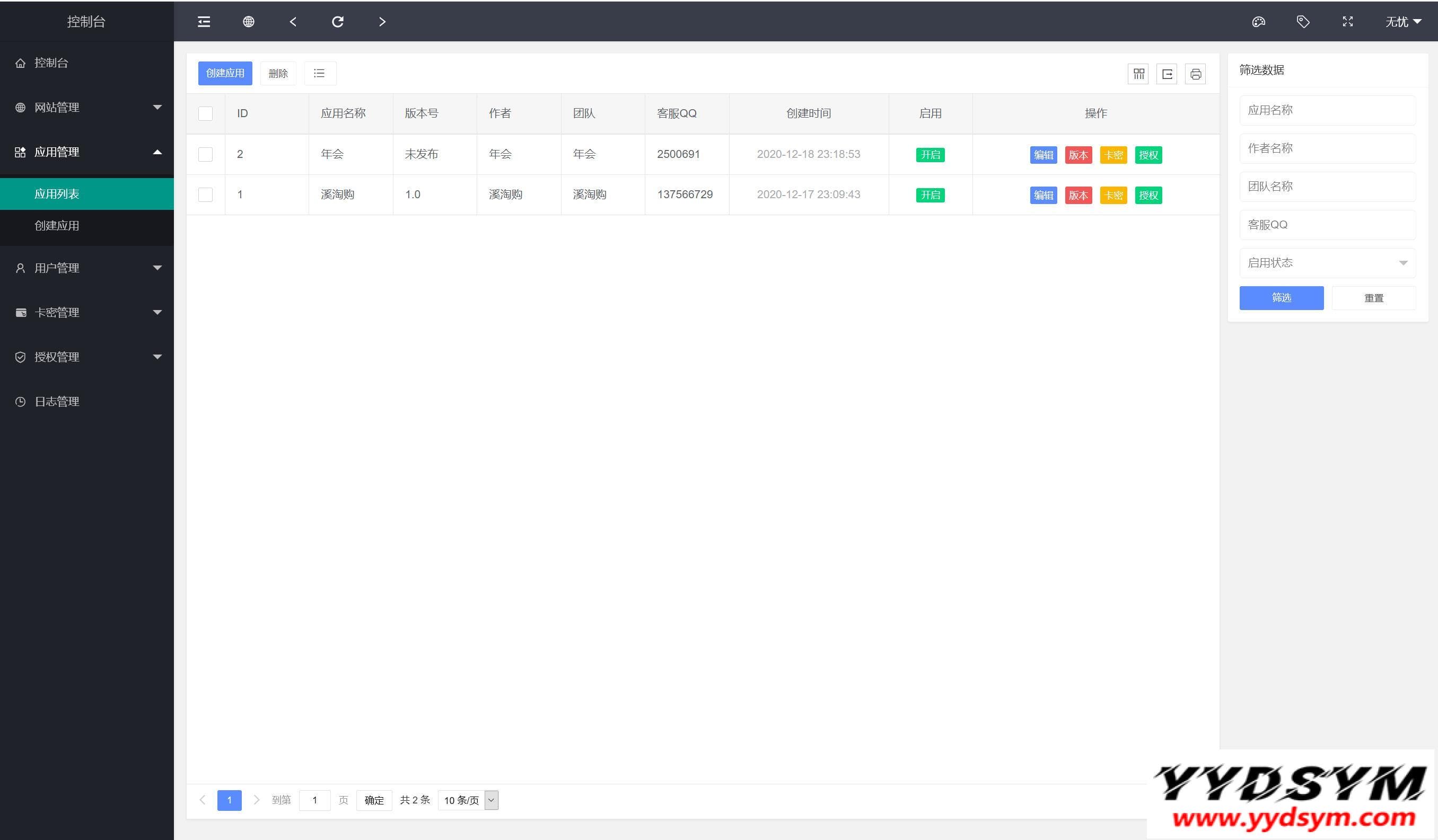 1629798516585867.jpg PHP多应用授权,多域名授权源码_全开源