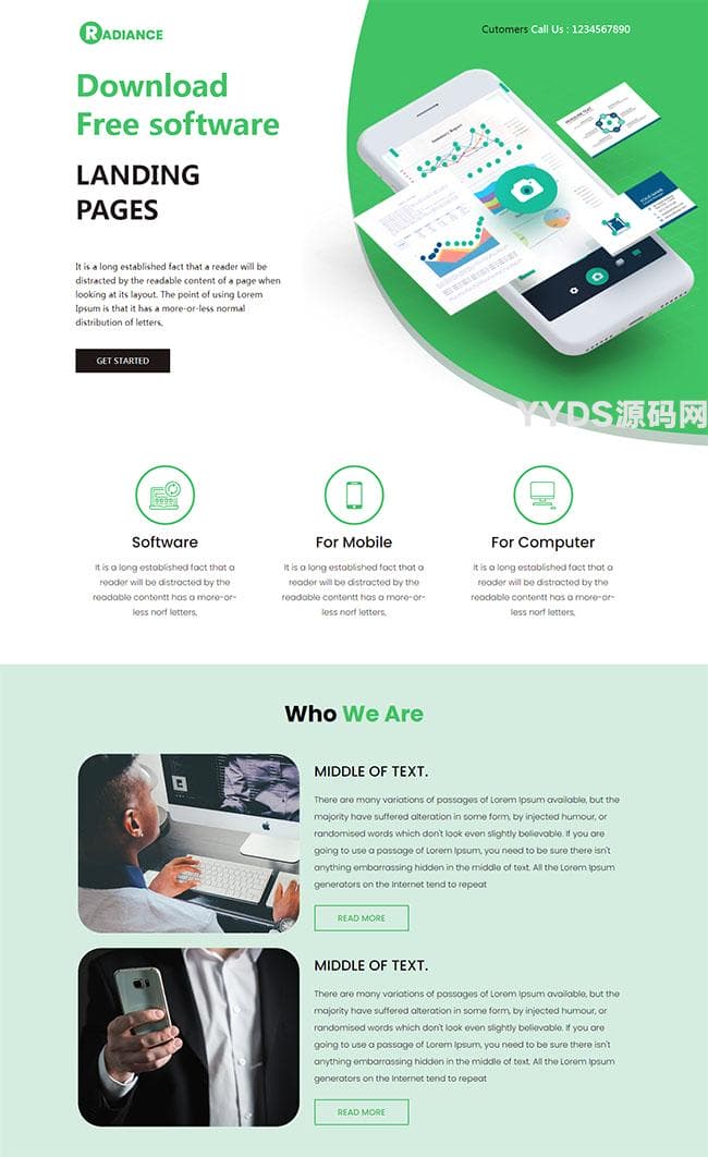 数据智能服务商网站模板html5模板