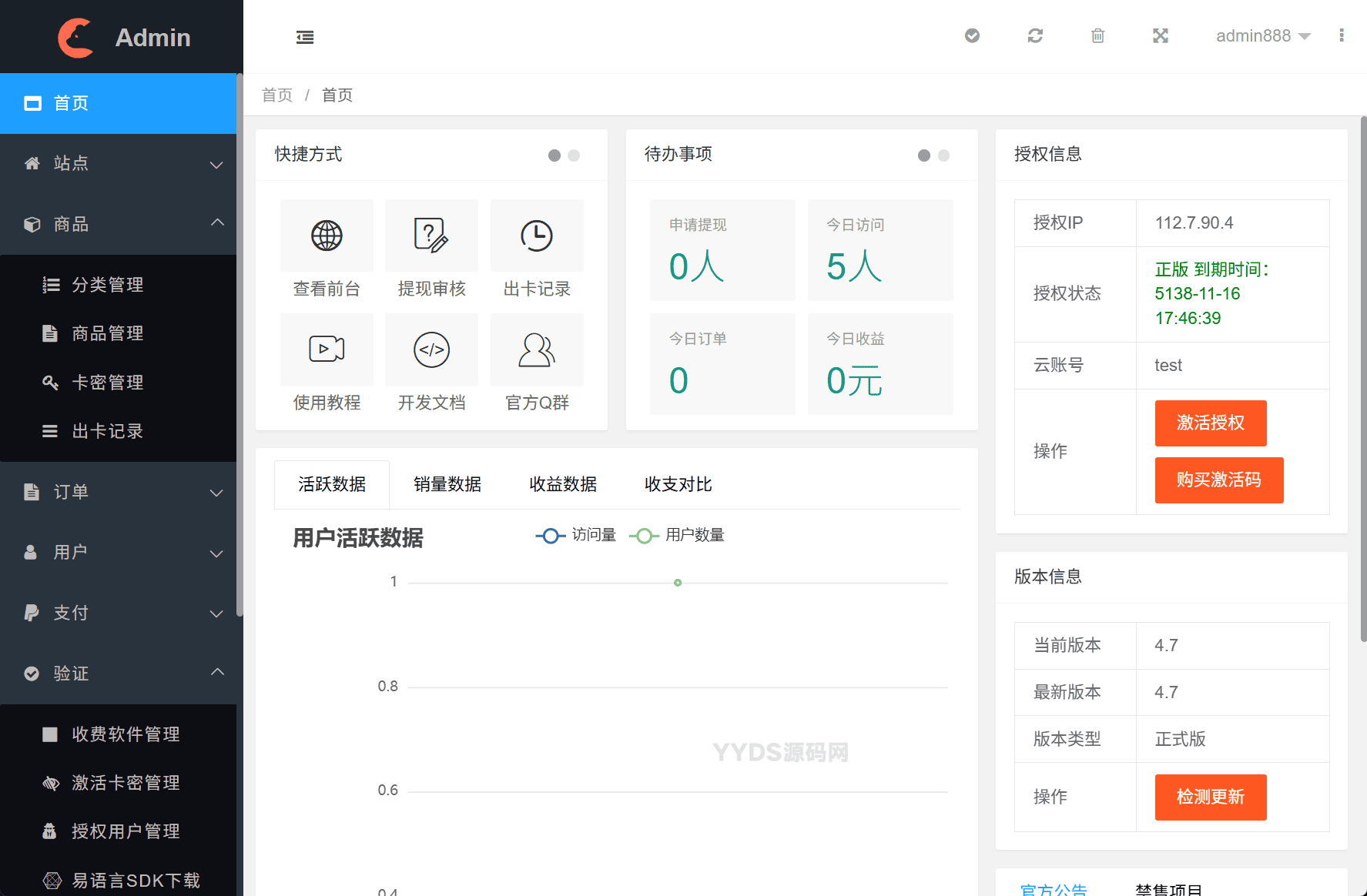 易语言开源酷C发卡网多种支付支持分站