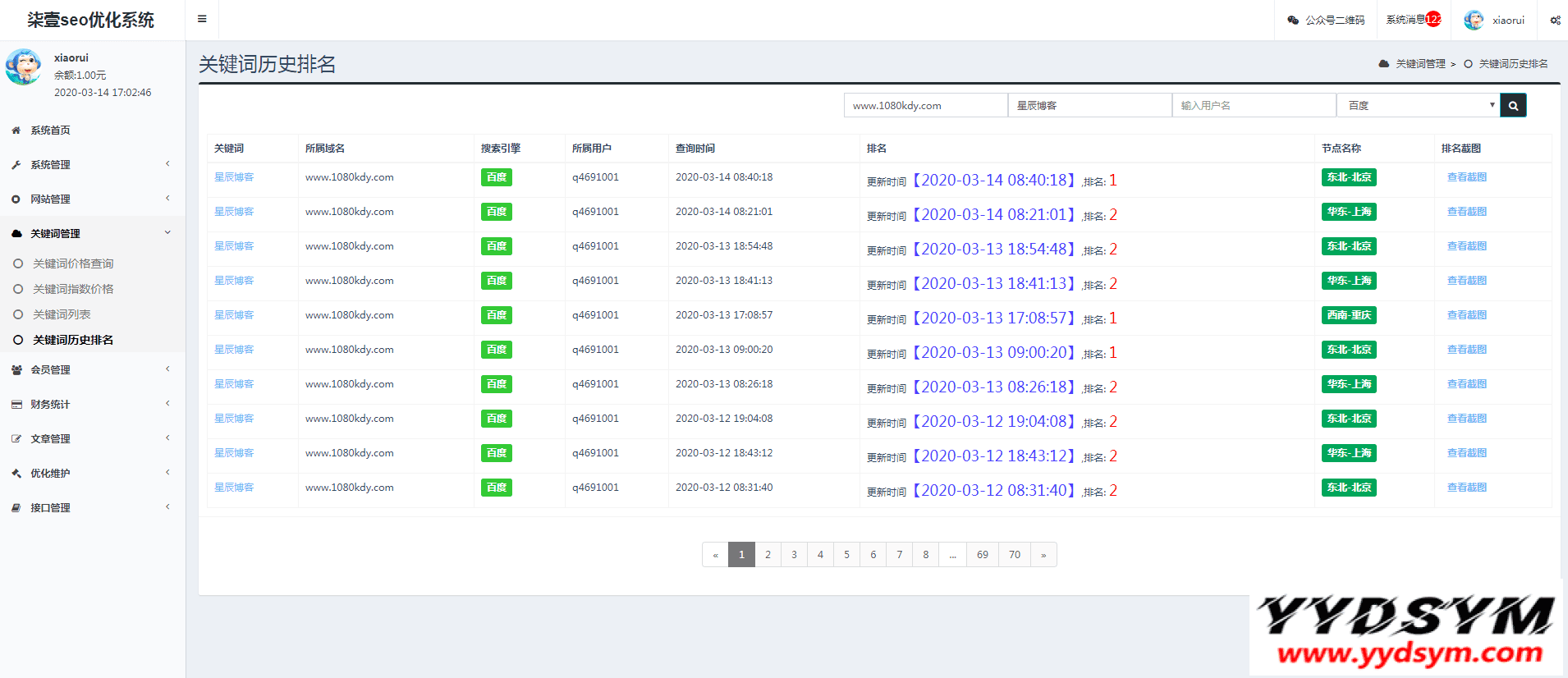 1629779153849481.png SEO按天扣费系统源码/SEO计费系统/关键词计费扣费系统/关键词排名查询系统