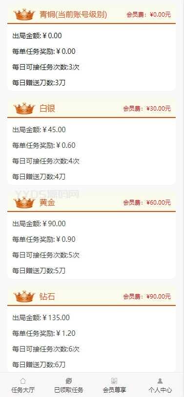 ThinkPHP帮忙砍价任务赚钱源码带支付接口[可封装APP]