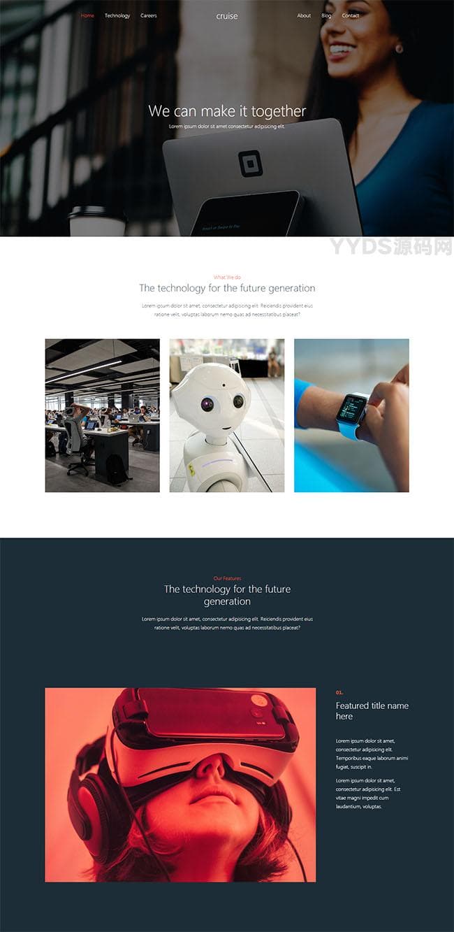 智能穿戴科技公司网站模板