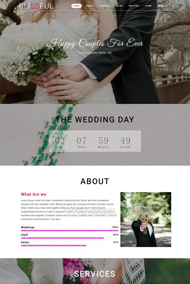 情侣结婚html5网页模板