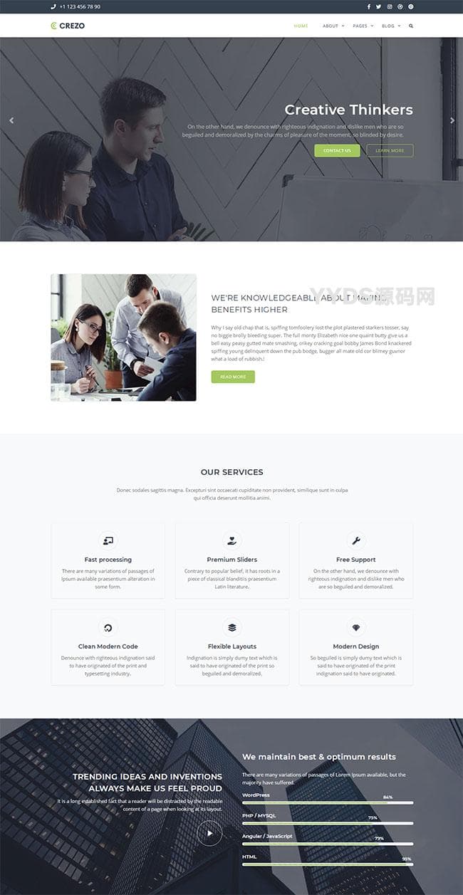 多用途商业公司展示HTML5模板