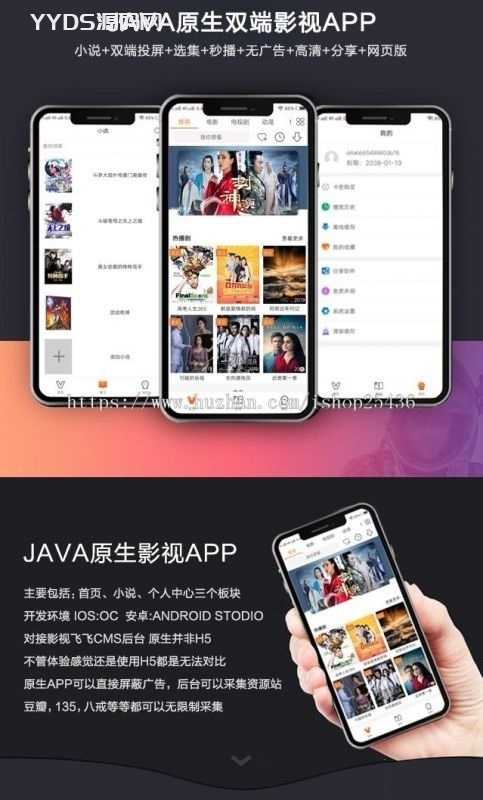 苹果CMSV10 JAVA原生影视双端修改版源码:影视APP投屏附安装教程