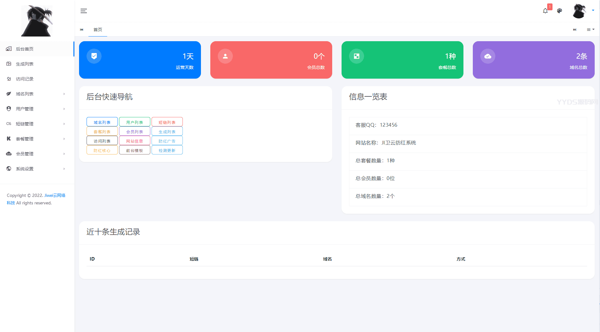 1654494720462164.png JI卫云域名防红防封系统最新版源码免授权